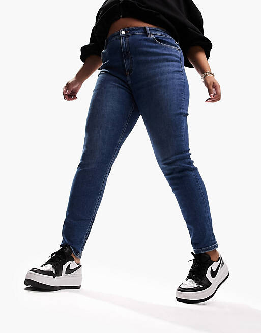 

Настоящие синие джинсы скинни ASOS DESIGN Curve Ultimate
