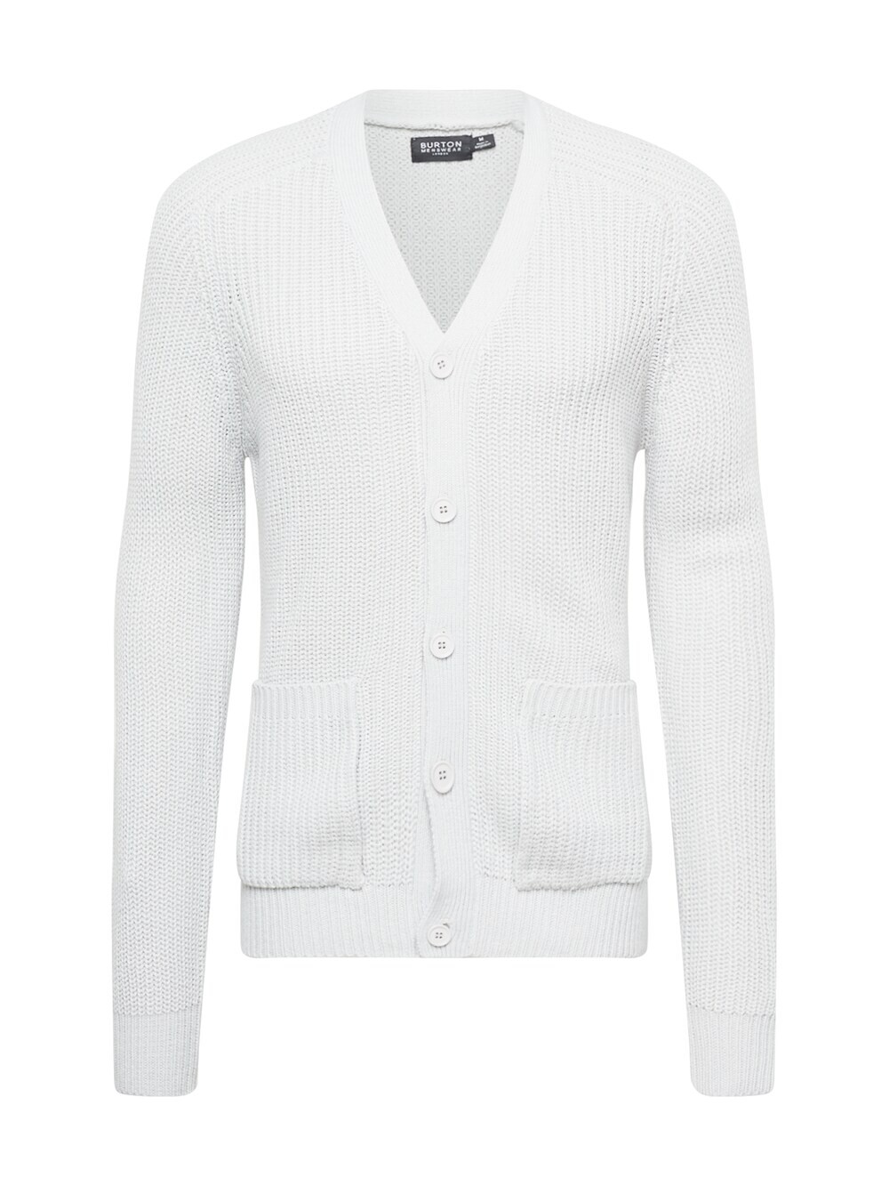 

Вязаный кардиган BURTON MENSWEAR LONDON Fisherman, светло-серый