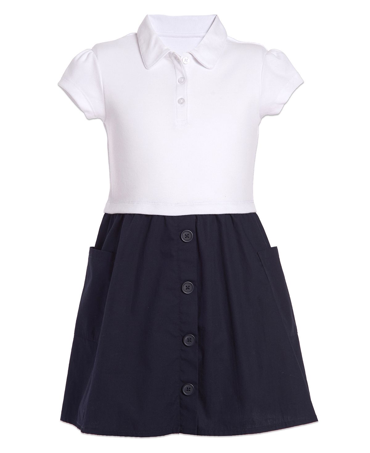 цена Униформа для маленьких девочек, двухцветное платье интерлок Nautica