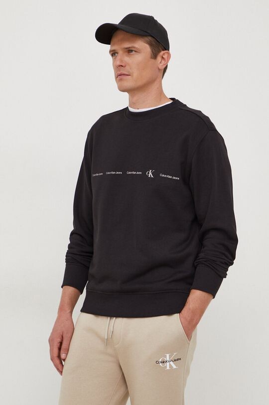 

Хлопковая толстовка Calvin Klein Jeans, черный