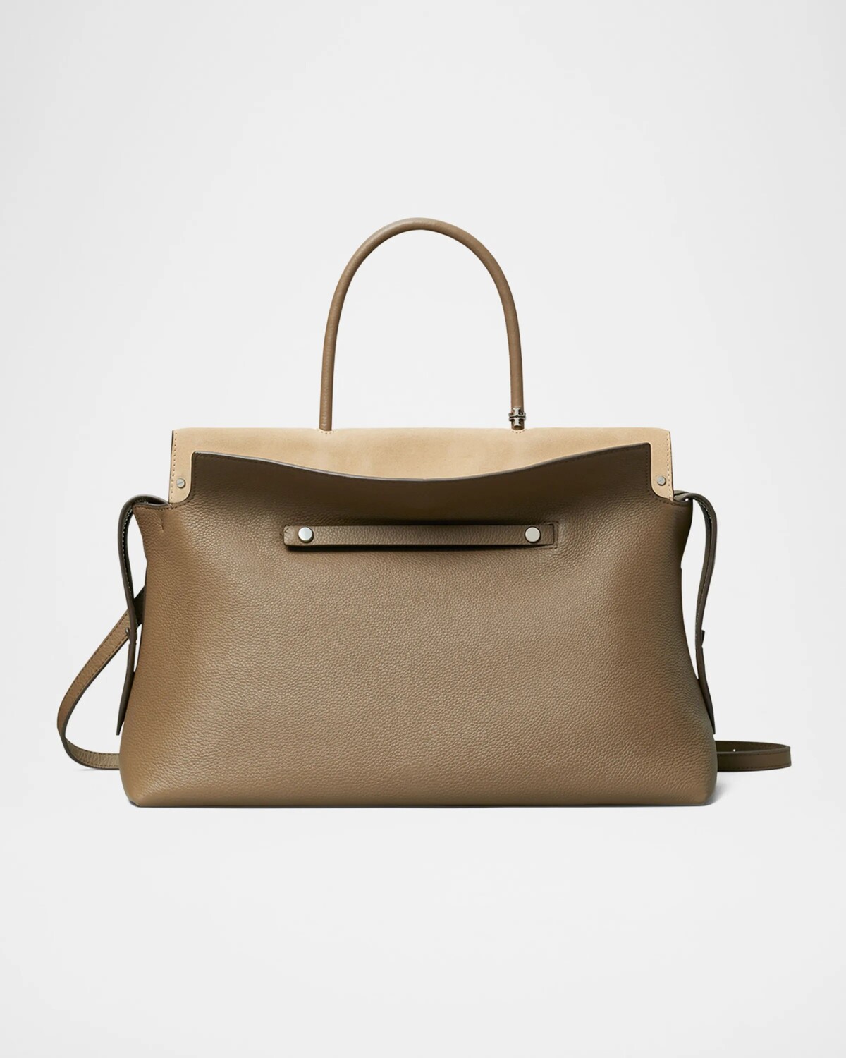 

Большая сумка-саквояж Mercer из шагреневой кожи Tory Burch, цвет Wild Mushroom