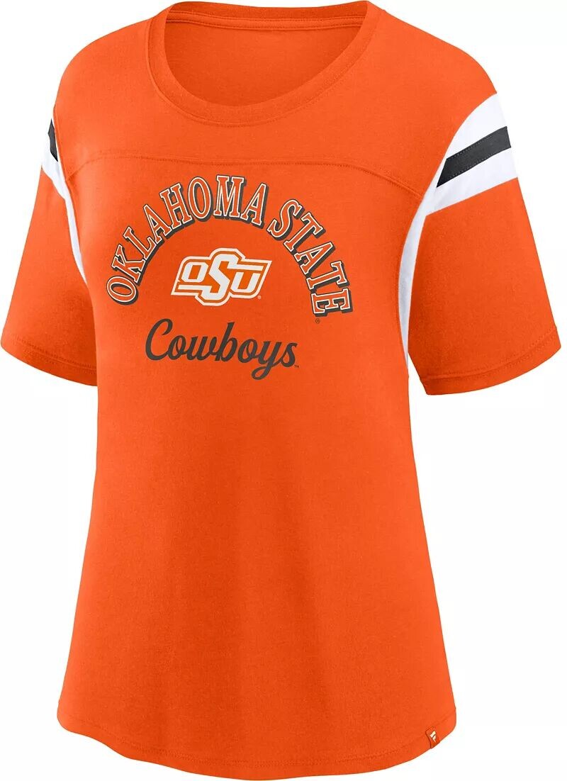 

Женская футболка NCAA Oklahoma State Cowboys оранжевого цвета с цветными блоками BiBlend