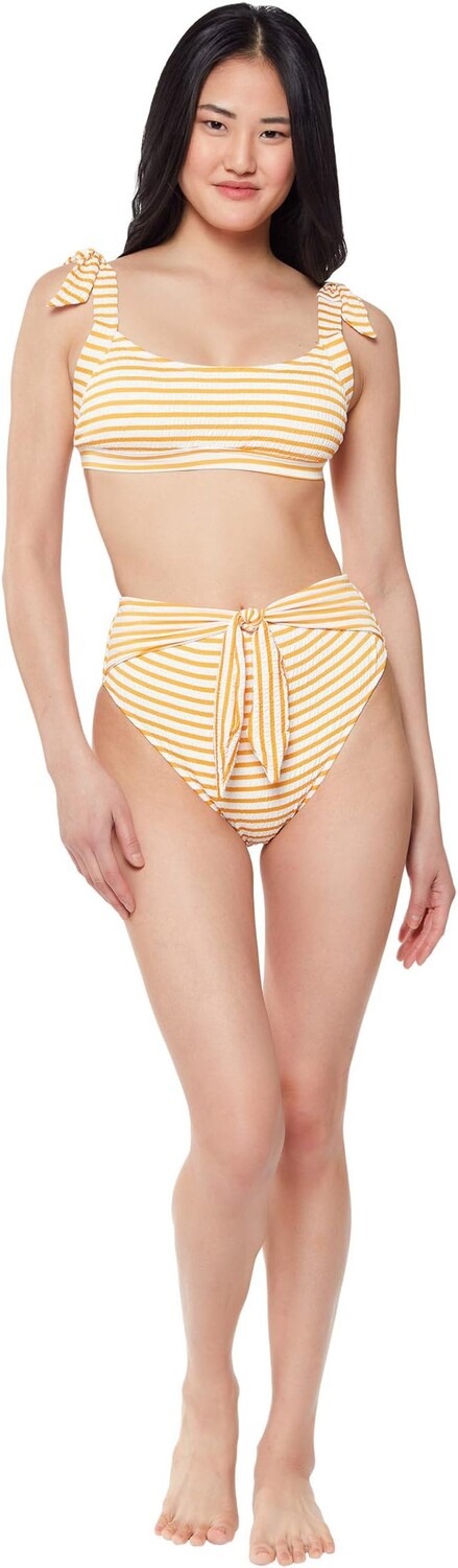 

Плавки Jessica Simpson Sunshine Stripe High-Waisted Bottoms, цвет Sunny