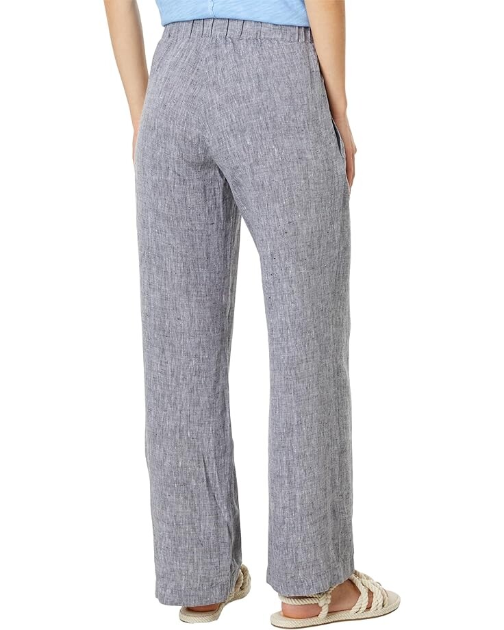 Брюки Elliott Lauren Washed Linen - Wide Leg Pull-On Pants, черный