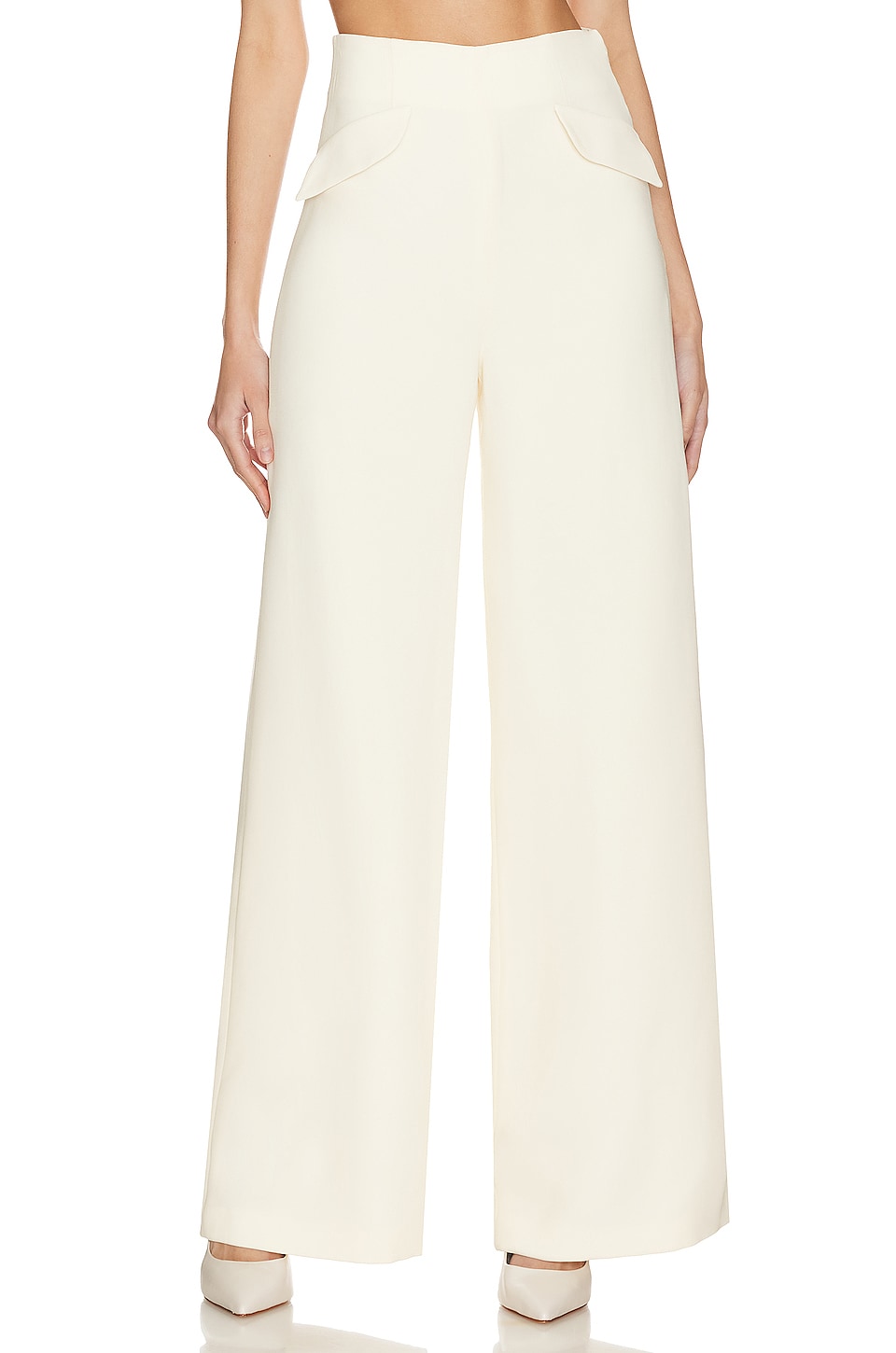 

Брюки Nafsika Skourti Empire Waist Trouser, кремовый, Бежевый