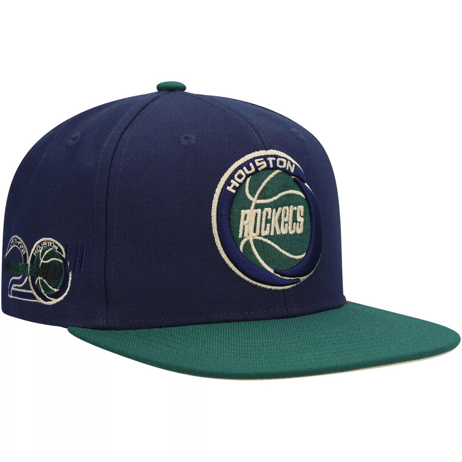 

Мужская шляпа Mitchell & Ness темно-синего/зеленого цвета с 20-летием Хьюстон Рокетс из твердой древесины Classics Grassland