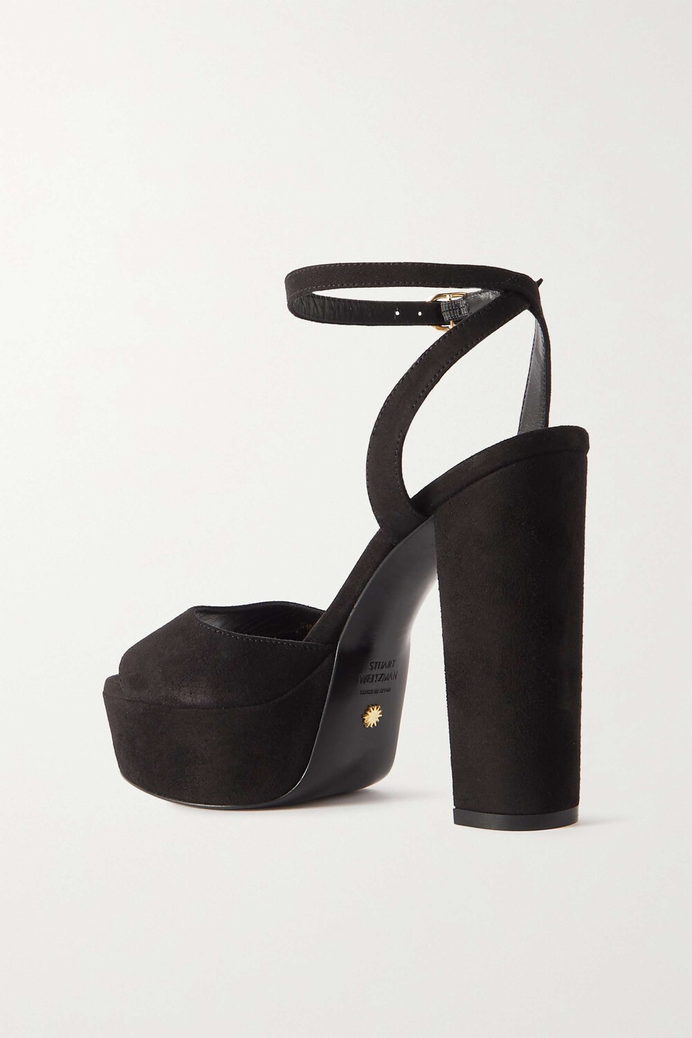 

STUART WEITZMAN замшевые сандалии Ryder на платформе, черный