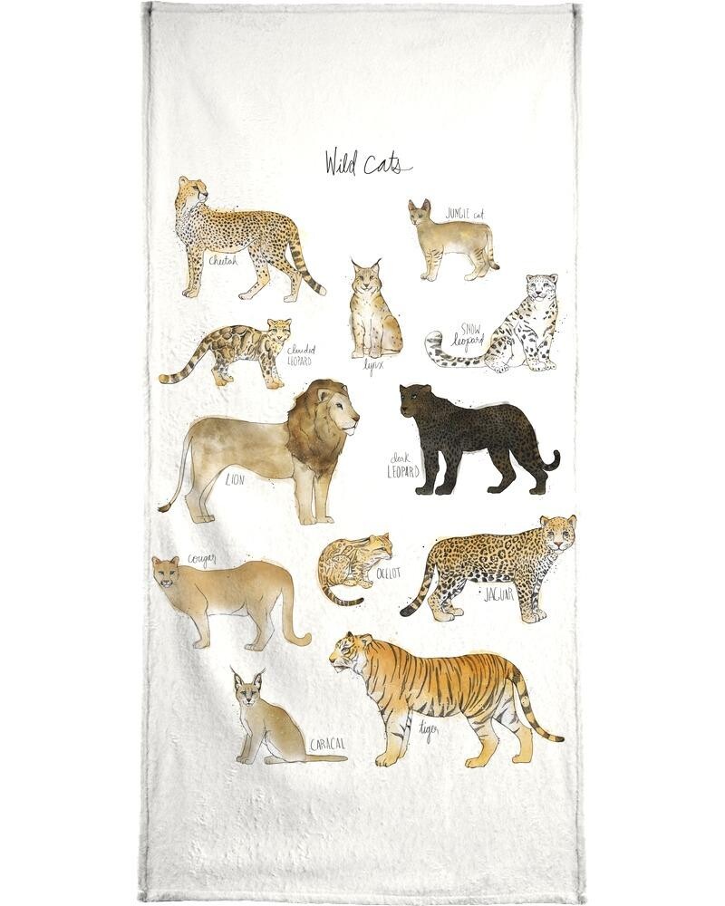 

Полотенце для ванной Juniqe Wild Cats, цвет Braun & Weiß