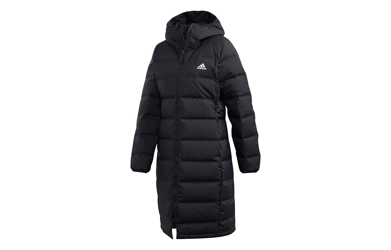 

Пуховик с капюшоном и принтом логотипа Adidas Wmns Helionic, черный