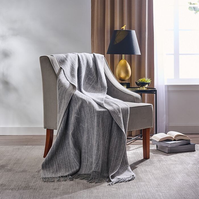 

Плед Woodgrain Throw Michael Aram, серый