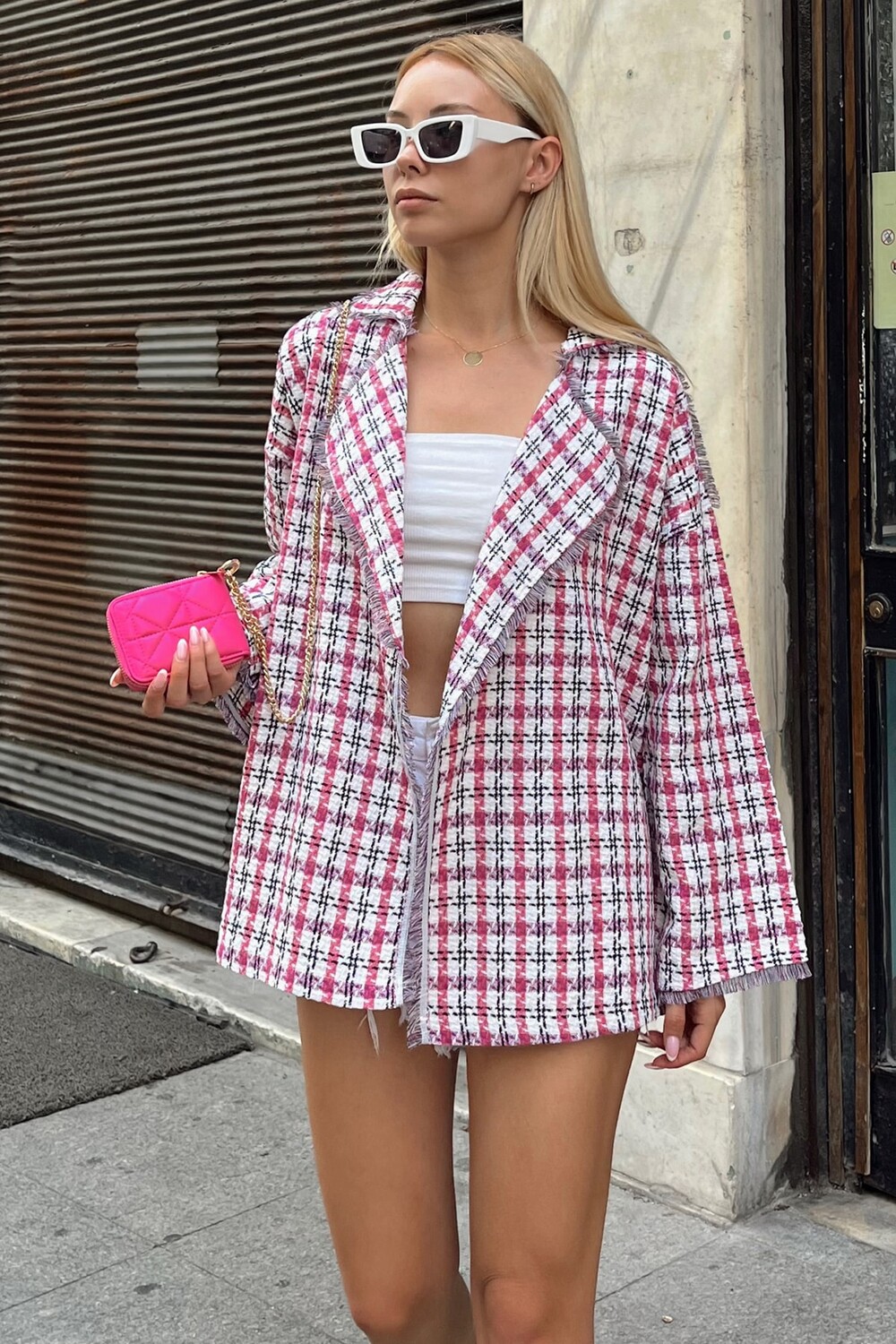 

Куртка - Розовый - Классический крой Trend Alaçatı Stili, розовый