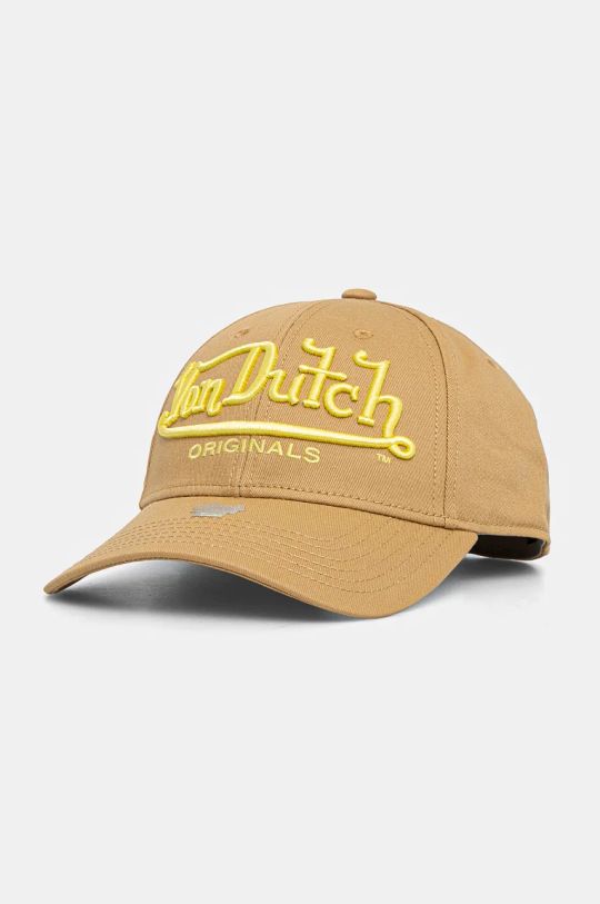 

Бейсболка из хлопка DB SEATTLE Von Dutch, бежевый