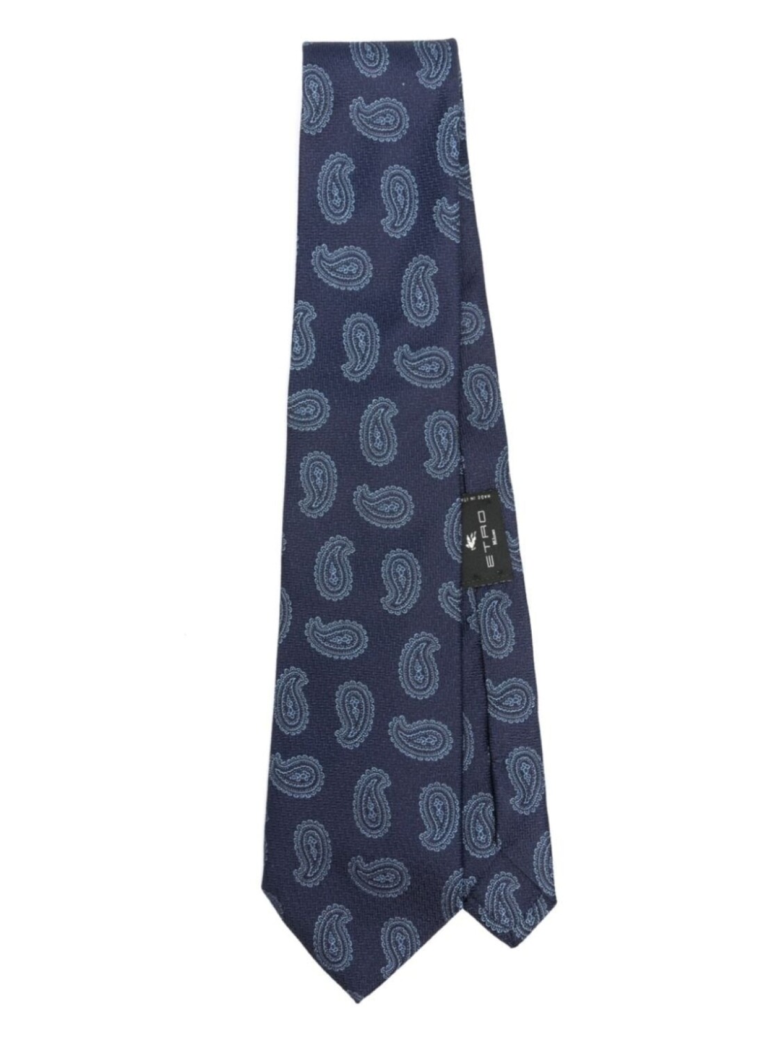 

ETRO шелковый галстук с узором пейсли, синий