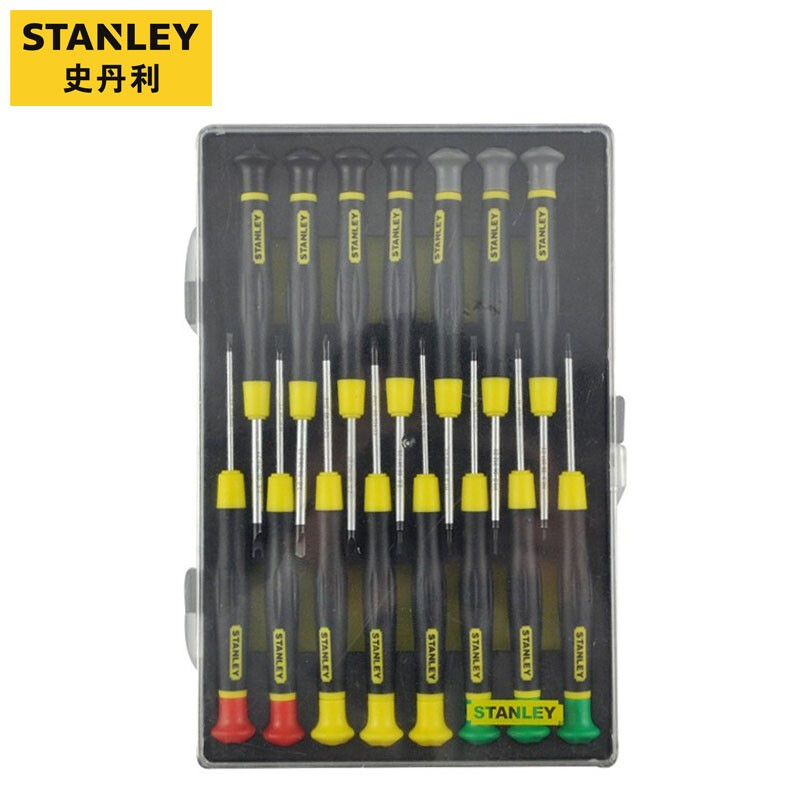 Микроотвертка STANLEY, 15 предметов, набор прецизионных отверток C 66-383-23