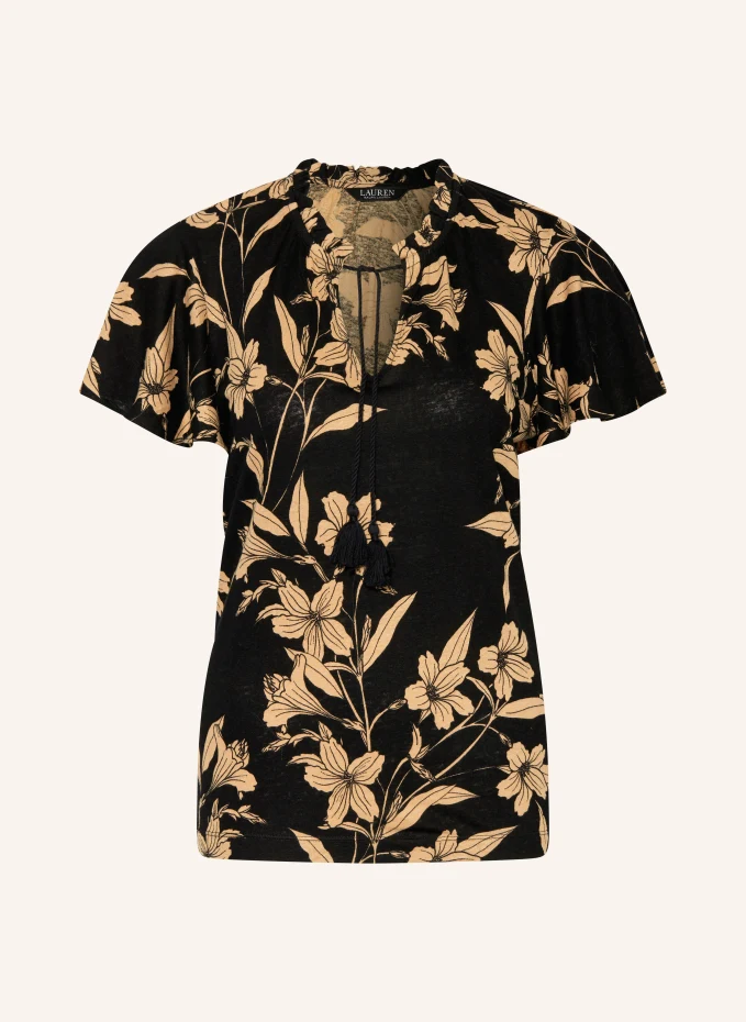 

Футболка с льном Lauren Ralph Lauren, черный