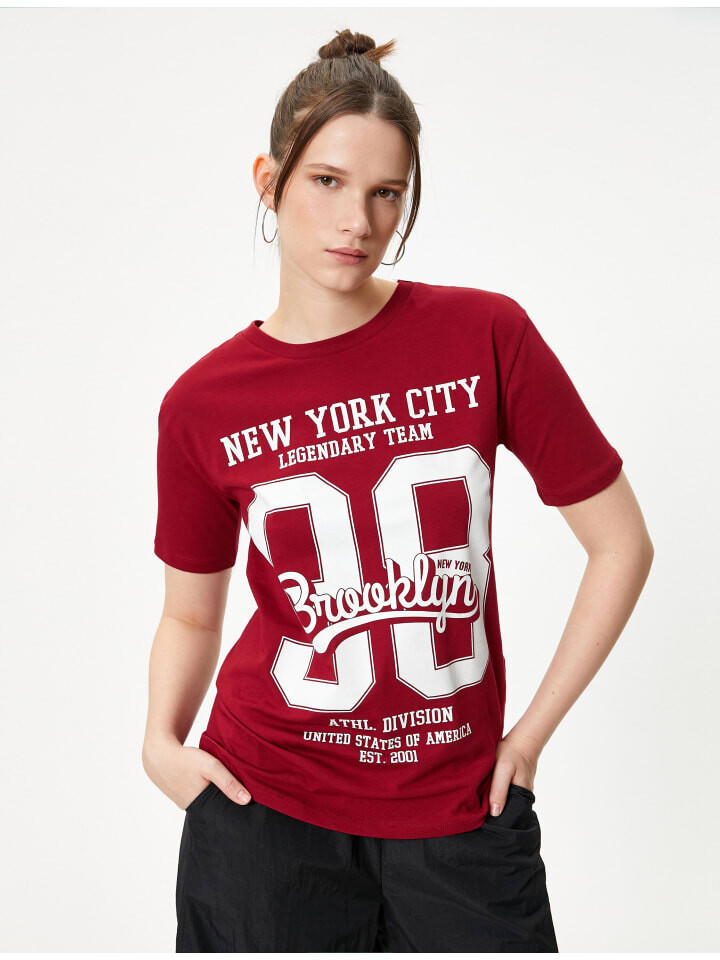 

Футболка KOTON T shirt, цвет bordo