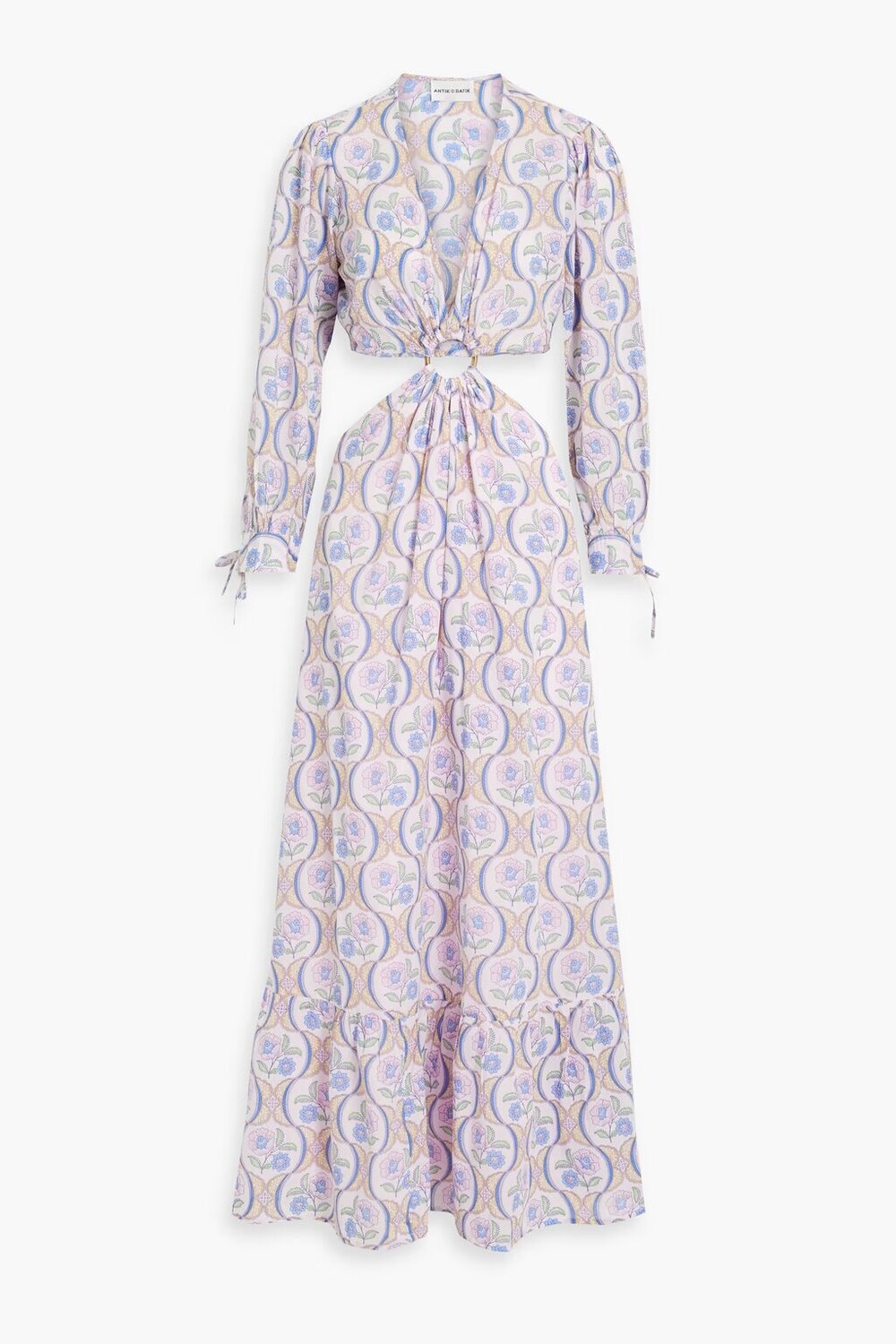

Платье макси Tanissa с цветочным принтом и хлопковой вуалью Antik Batik, сирень