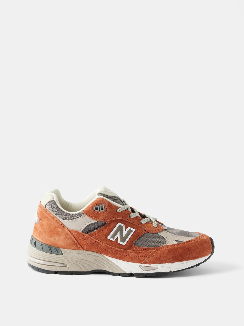 

Замшевые кроссовки made in uk 991 New Balance, оранжевый