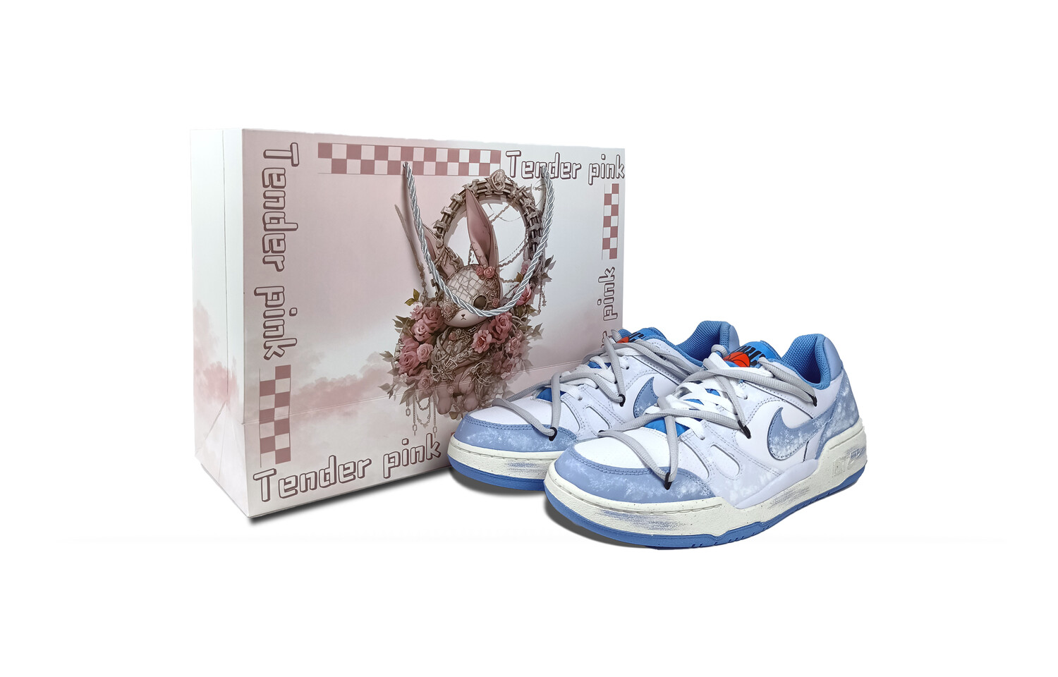 

Кроссовки Nike Full Force Skateboarding Shoes Men Low-top White, голубой, Синий, Кроссовки Nike Full Force Skateboarding Shoes Men Low-top White, голубой