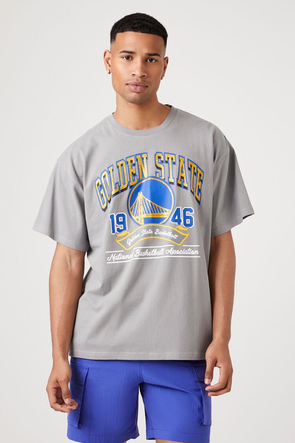 

Футболка с рисунком Golden State Warriors Forever 21, серый