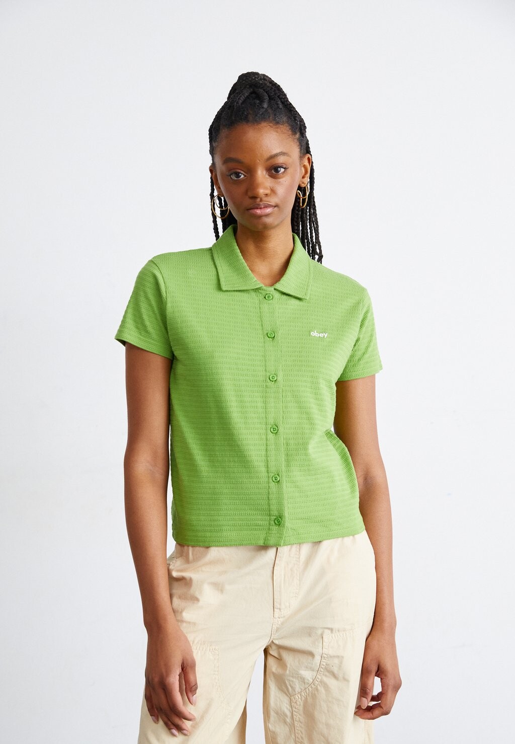 

Блузка-рубашка JONES Obey Clothing, цвет piquant green