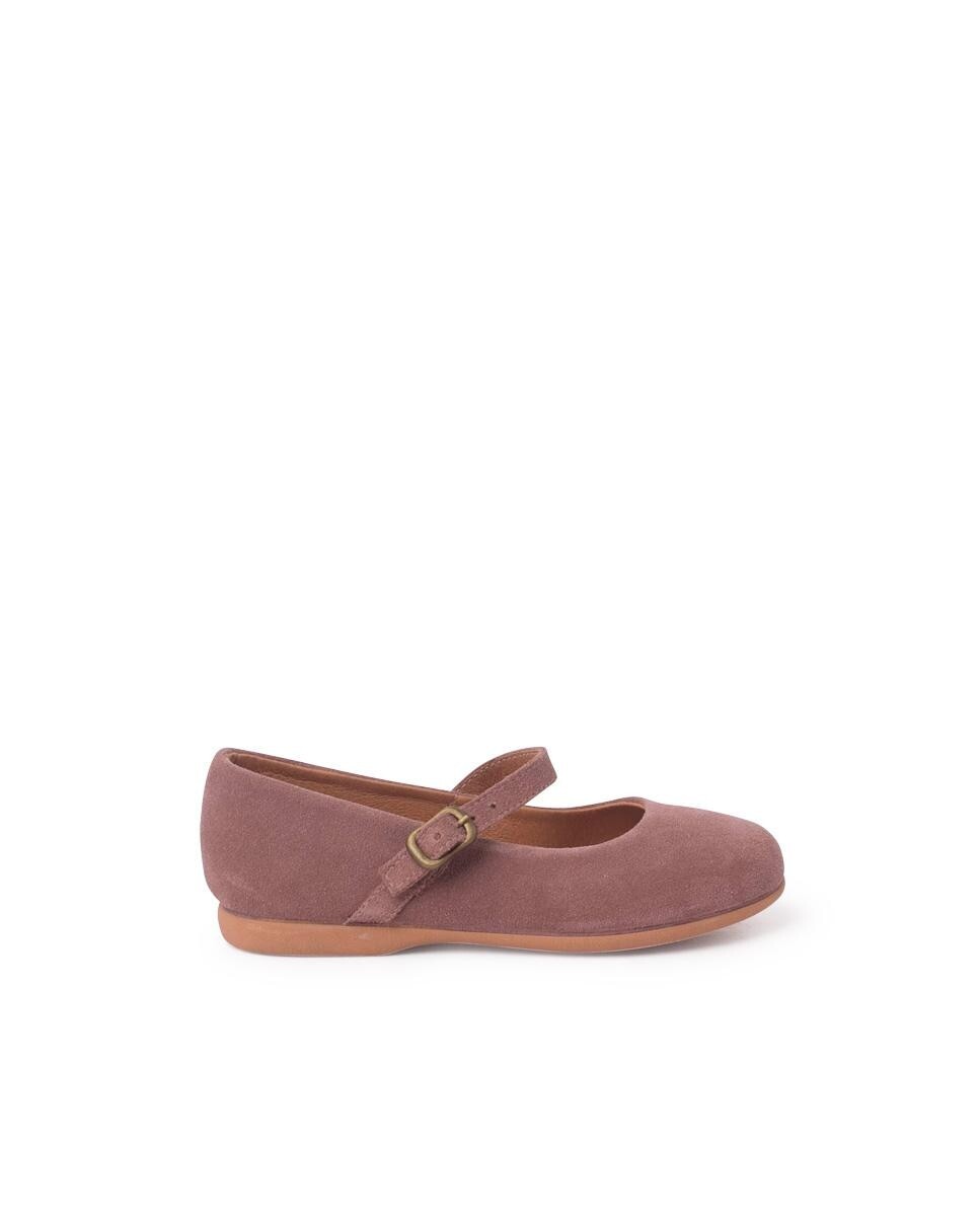 

Замшевая кожаная Mary Janes для девочки Pisamonas