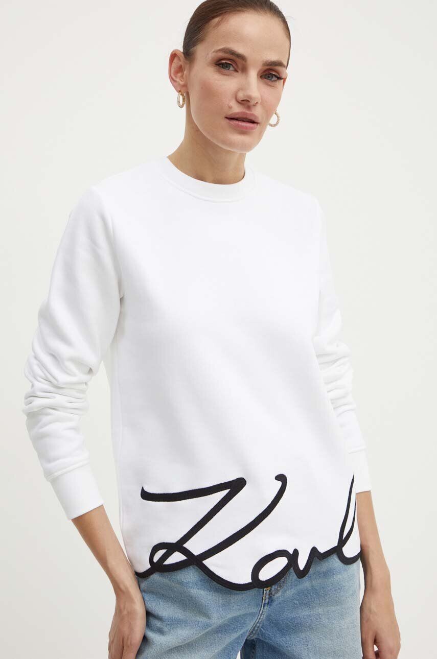 

Толстовка Карла Лагерфельда Karl Lagerfeld, белый