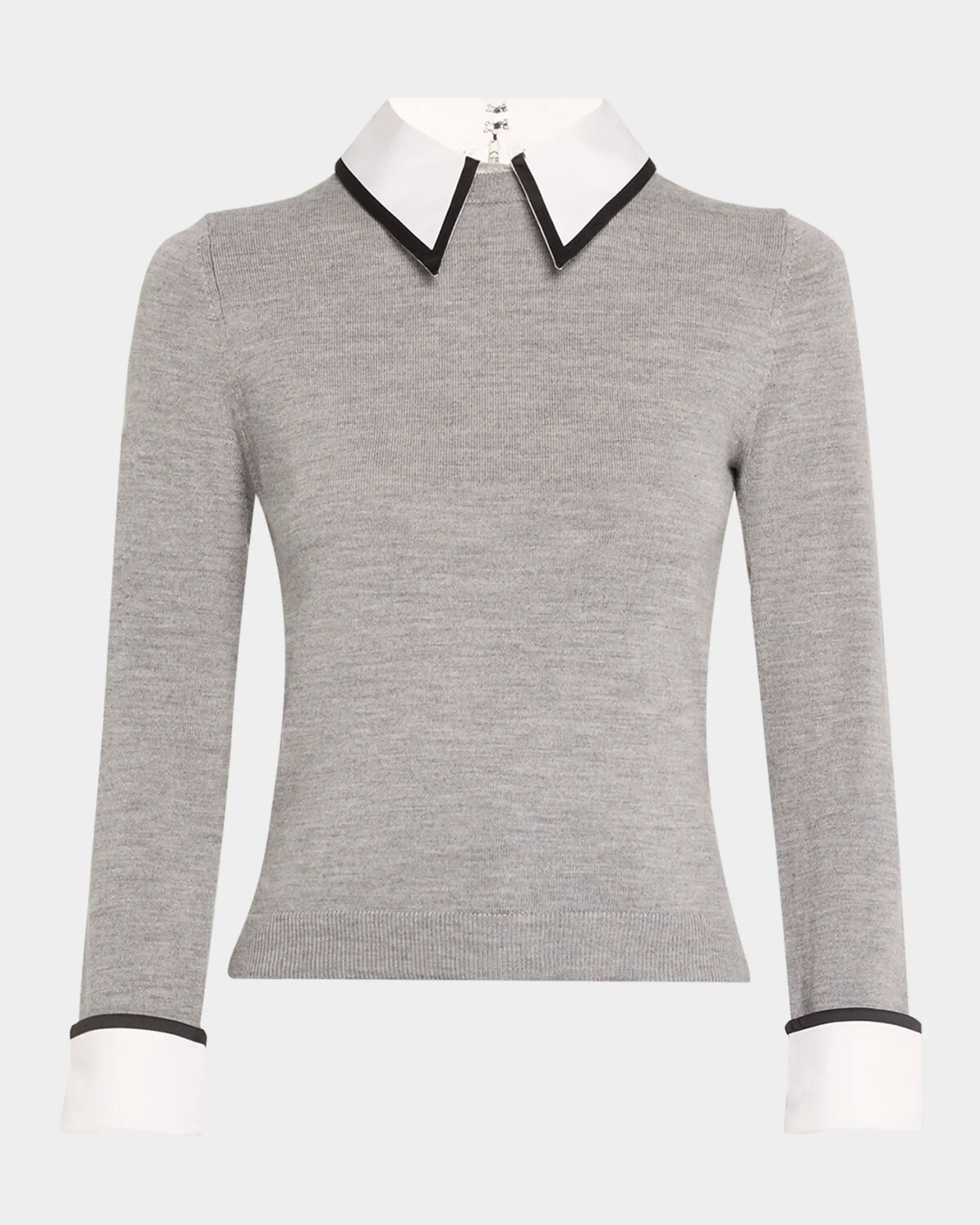

Свитер с воротником Porla Alice + Olivia, цвет Medium Heather Grey