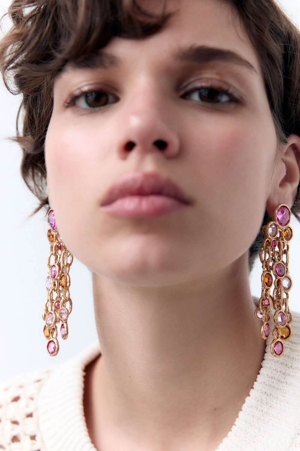 

Разноцветные серьги-капли Zara, золотой