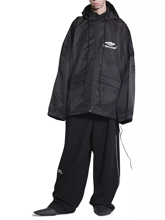 

Плиссированная ветровка 3B Sports Icon Balenciaga, черный