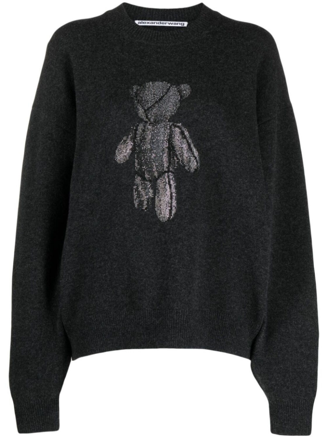 

Шерстяной джемпер Beiress с круглым вырезом Alexander Wang, серый