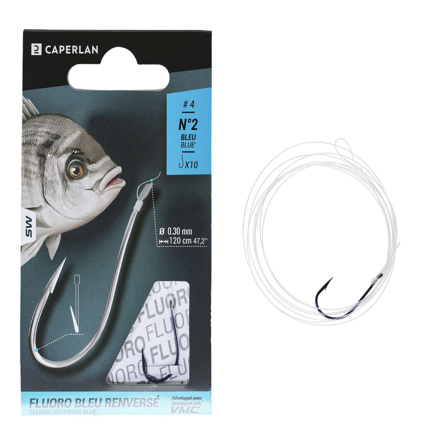 

Decathlon Sn Hook Fluorosea Крючки с перевернутым лопаточным концом на леску для морской рыбалки Caperlan, мультиколор