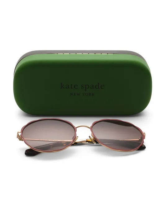 

Солнцезащитные очки 57 мм Kate Spade, красный