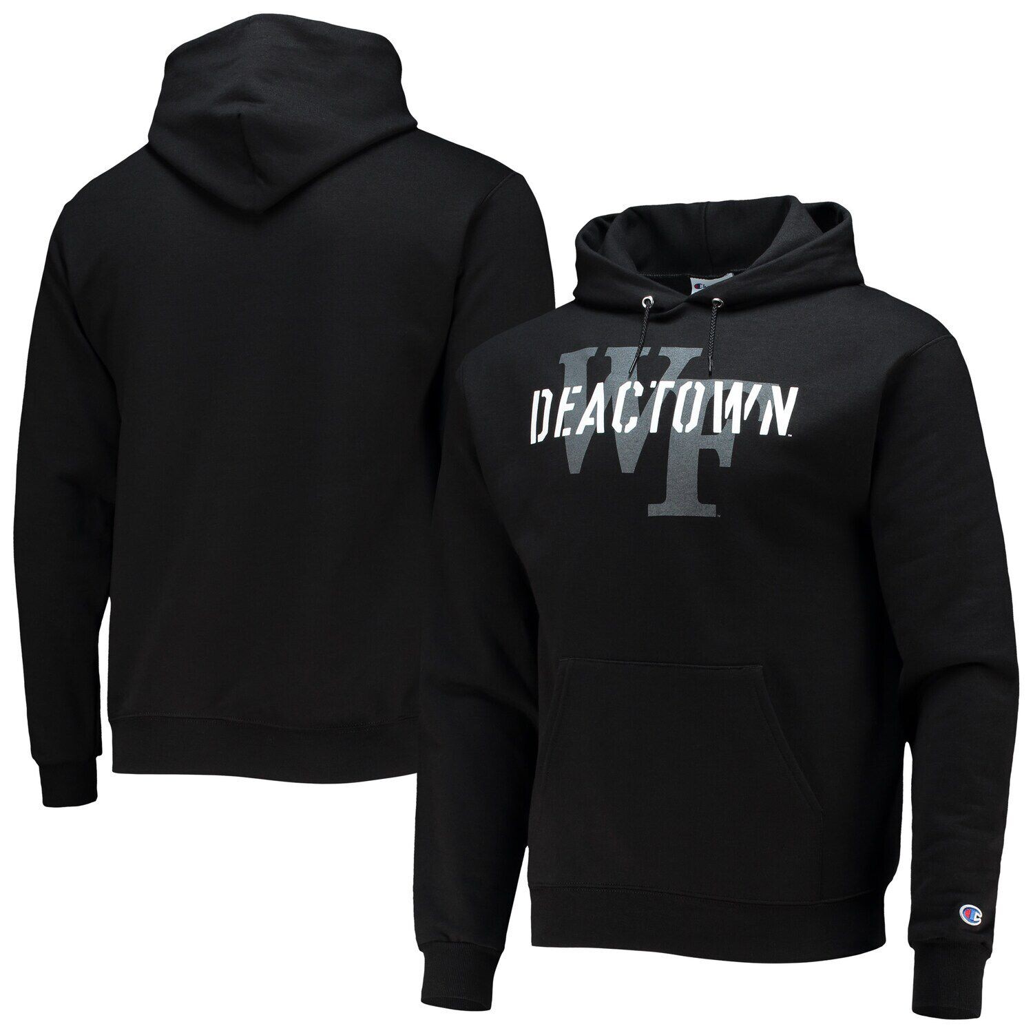 

Мужской черный пуловер с капюшоном Wake Forest Demon Deacons Deactown Champion
