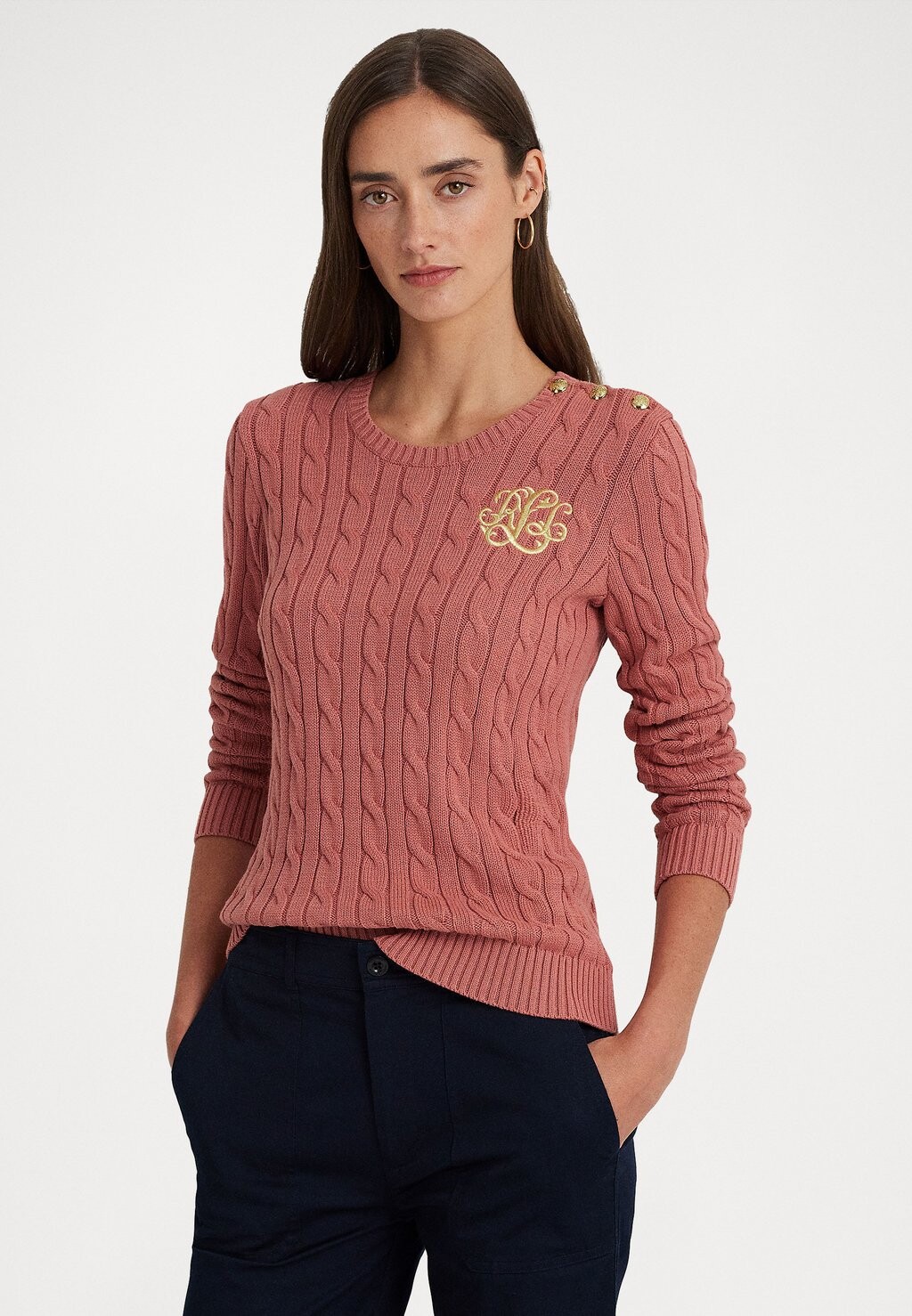 

Свитшот Lauren Ralph Lauren MONTIVA LONG SLEEVE, цвет pink mahogany