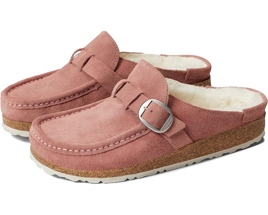 Сабо Birkenstock Buckley Shearling - Suede, цвет Pink Clay/Natural Suede/Shearling