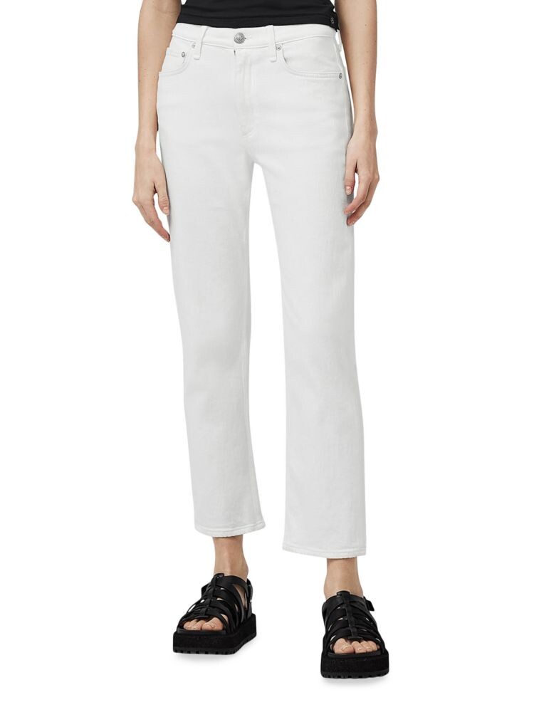 

Прямые джинсы со средней посадкой Icons Harlow Rag & Bone, цвет Optic White