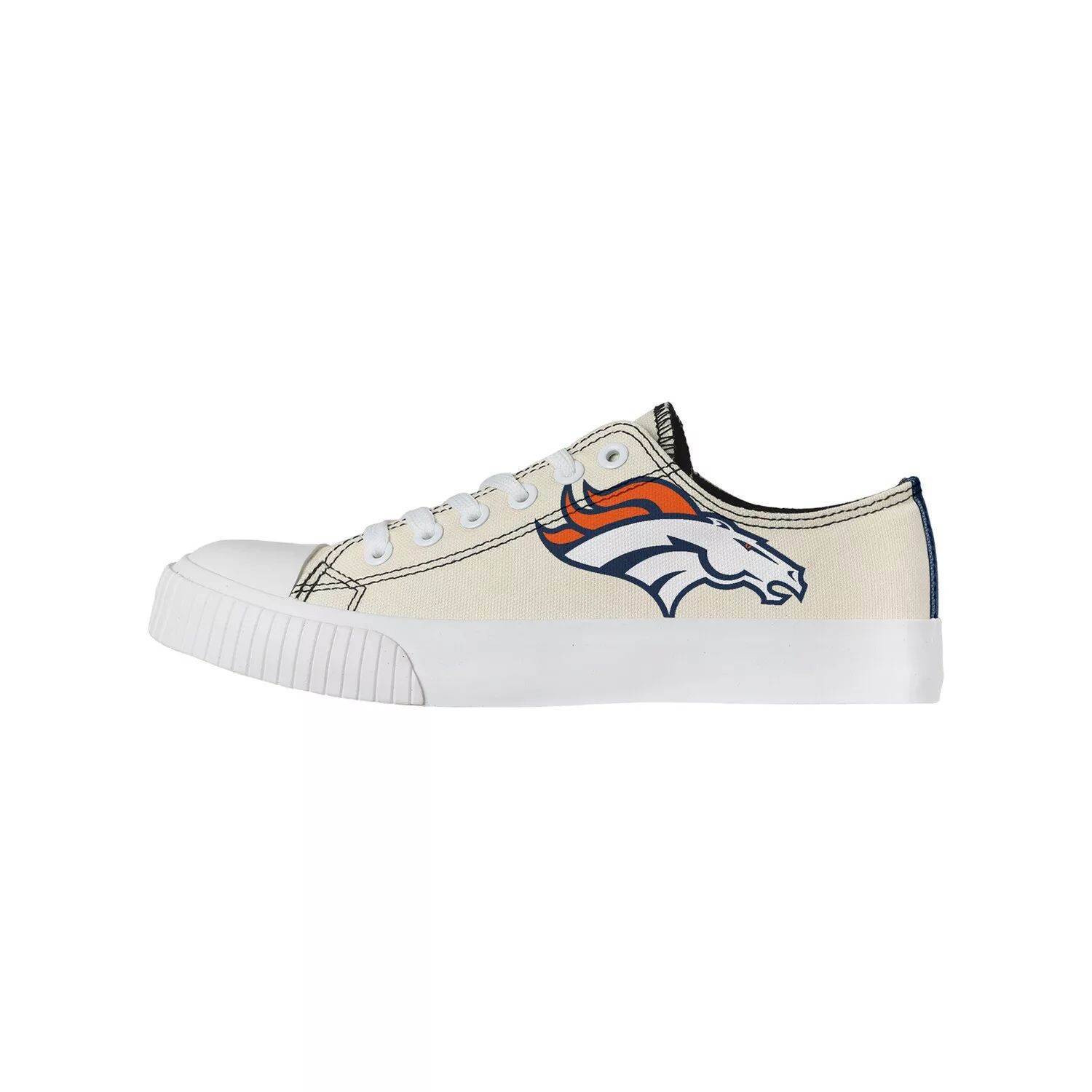 Женские низкие парусиновые туфли FOCO кремового цвета Denver Broncos