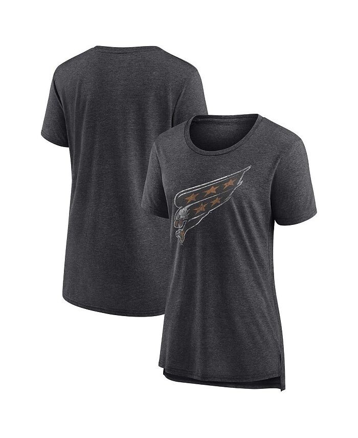 

Женская футболка с логотипом Heather Charcoal Washington Capitals Special Edition 2.0 Modern Fanatics, черный