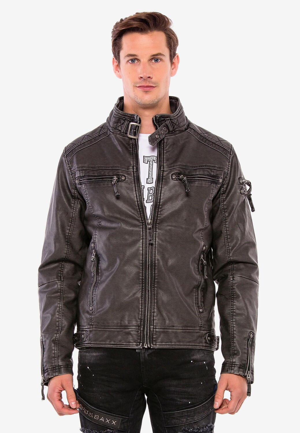 

Куртка Cipo & Baxx Bikerjacke, черный