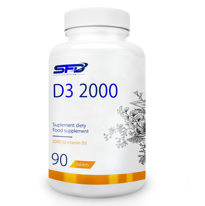 SFD Witamina D3 2000 j.m. витамин д3 в таблетках, 90 шт. бады тонизирующие и общеукрепляющие urban formula витамин д3 2000 ме d3 extra 2000 ui