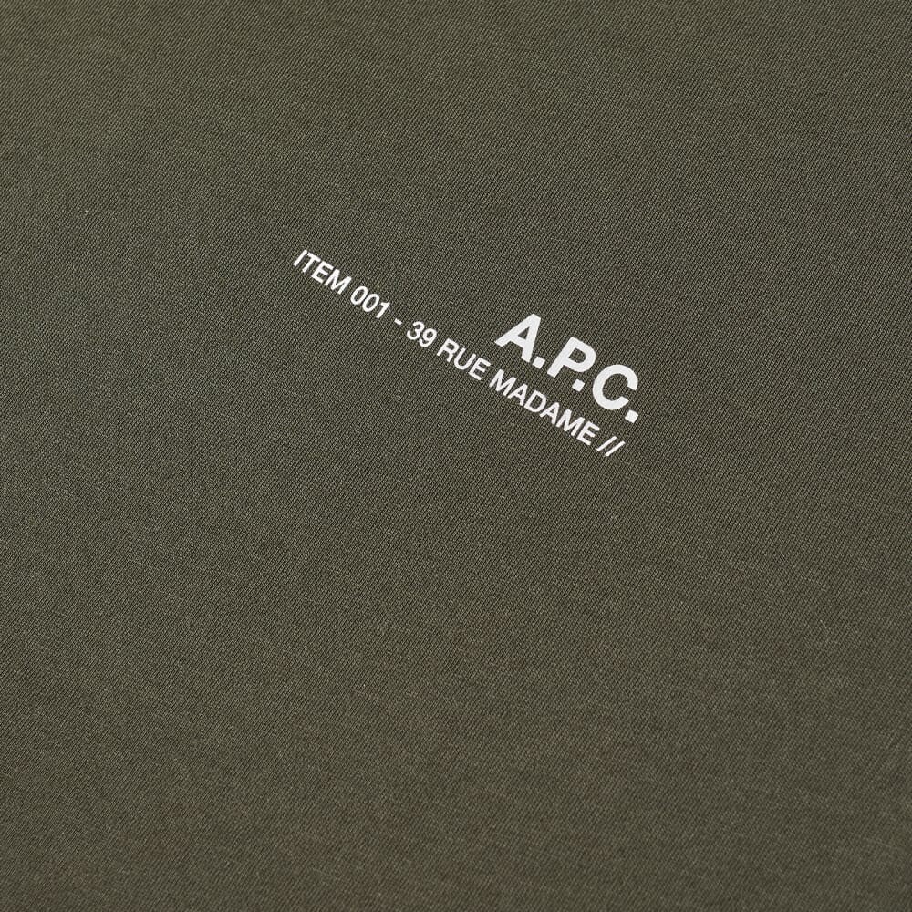 

A.P.C. Товар: футболка с логотипом, хаки