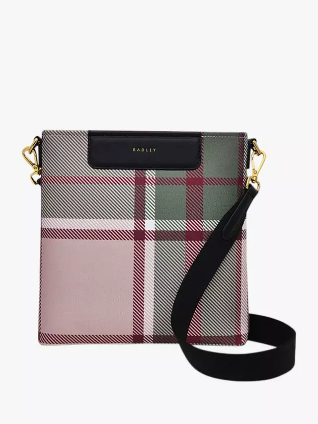 

Сумка кросс-боди Radley Manor Gardens Check Small Zip-Top, цвет racing green/multi