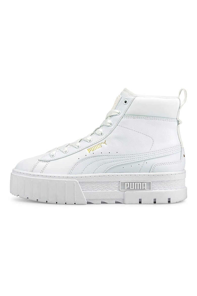 

Кожаные спортивные туфли Mayze с экокожей Puma, белый