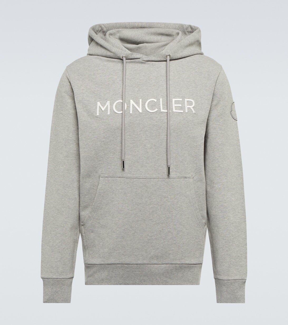 

Худи из смесового хлопка с логотипом Moncler, серый