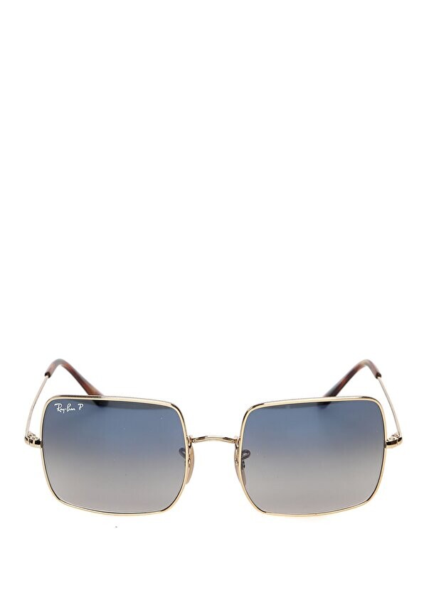 

Квадратные золотисто-синие женские солнцезащитные очки Ray-Ban