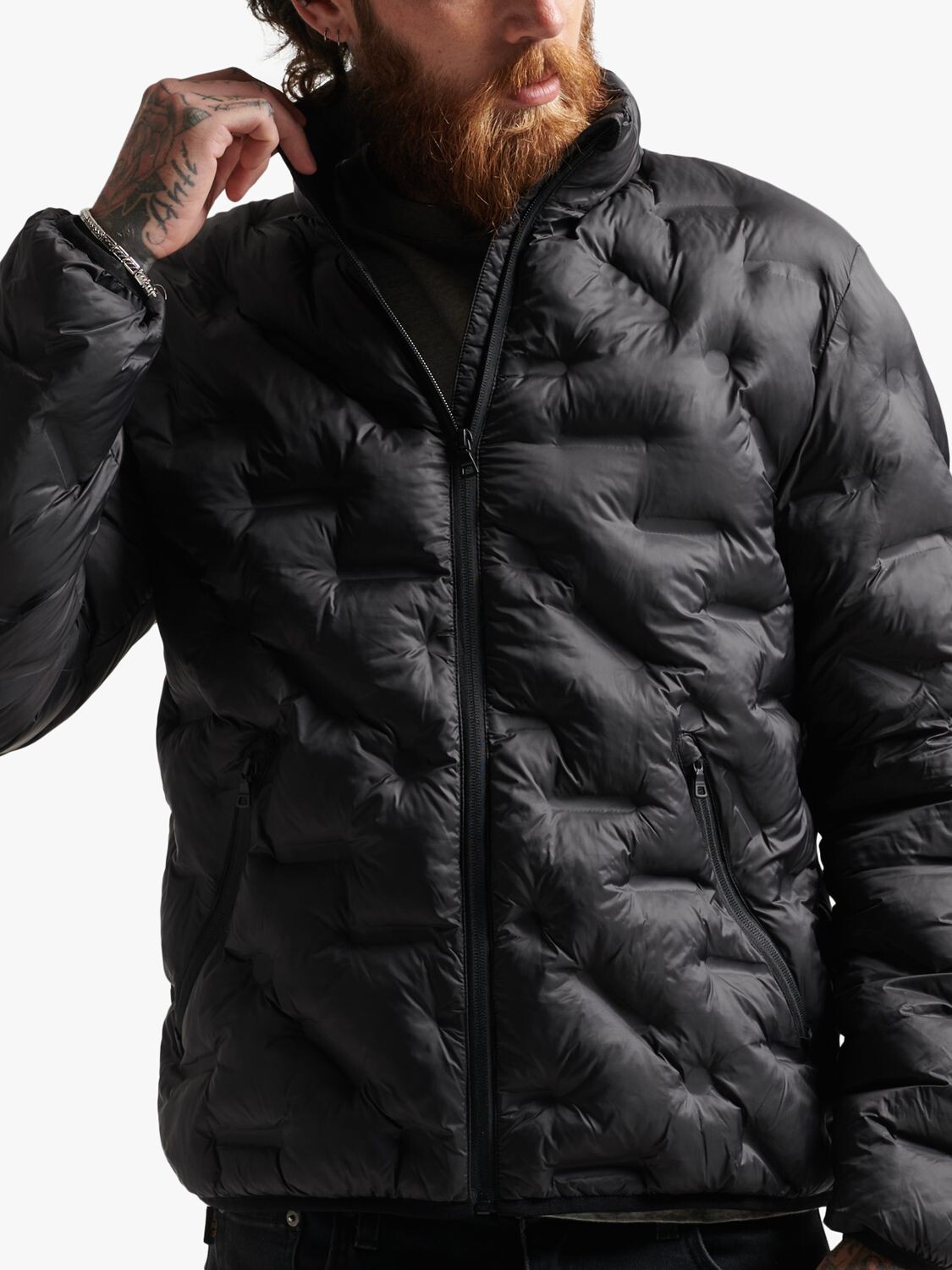 

Стеганая стеганая куртка Superdry Studios, черная, Черный