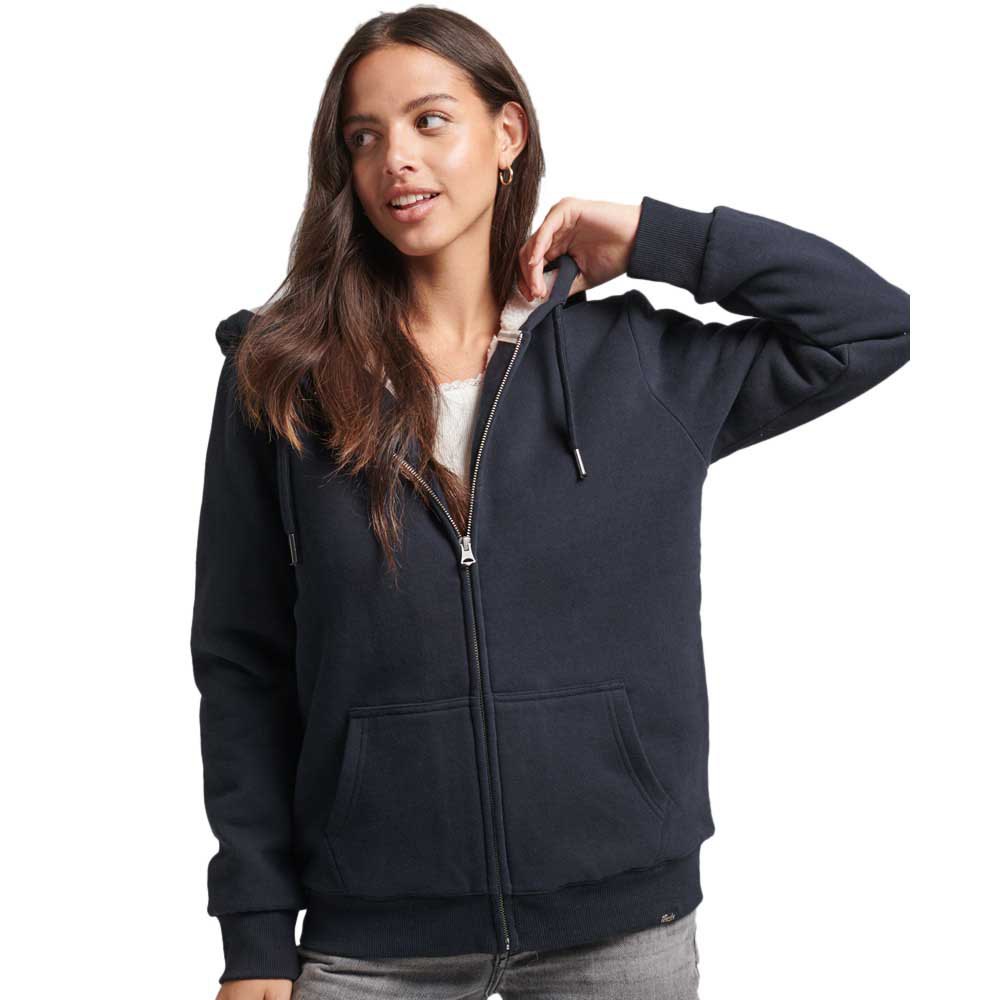 

Толстовка Superdry Borg Lined Hood Full Zip, черный