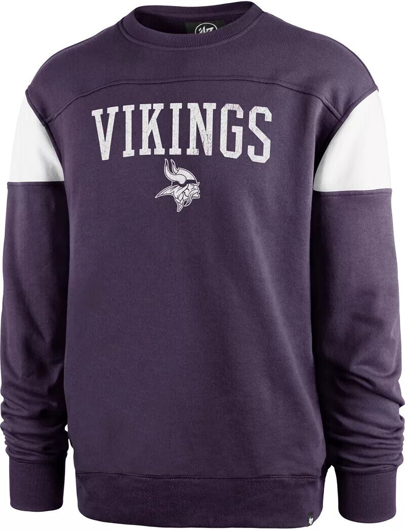 

Мужская фиолетовая толстовка с круглым вырезом '47 Minnesota Vikings Groundbreak Purple