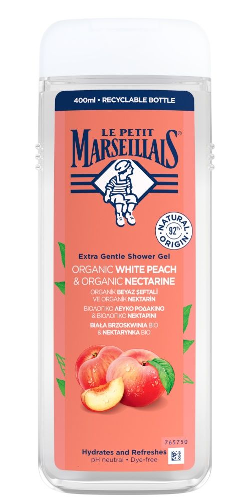 Le Petit Marseillais Biała brzoskwinia/Nektarynka гель для душа, 400 ml le petit marseillais le petit marseillais organic гель для душа вербена и лимон